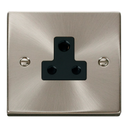 VPSC038BK Deco 5A Round Pin Socket Outlet - Black