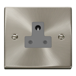 VPSC038GY Deco 5A Round Pin Socket Outlet