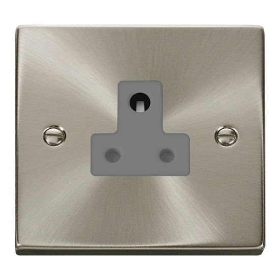 VPSC038GY Deco 5A Round Pin Socket Outlet