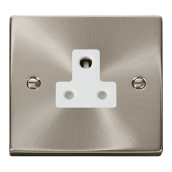 VPSC038WH Deco 5A Round Pin Socket Outlet - White
