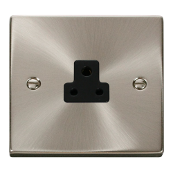 VPSC039BK Deco 2A Round Pin Socket Outlet - Black