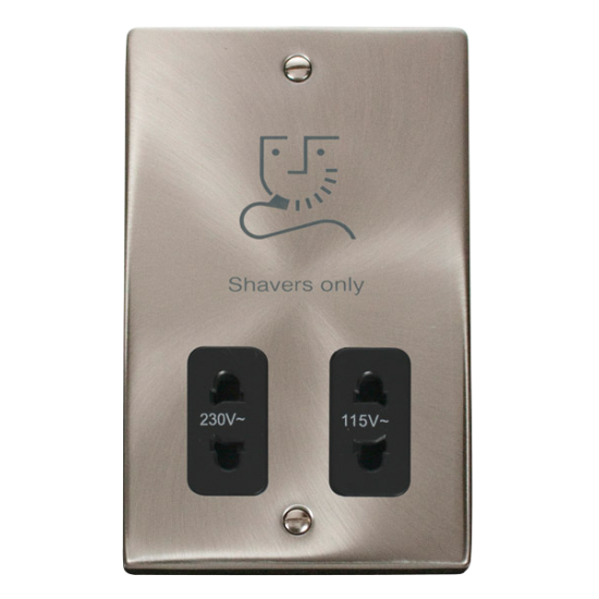 VPSC100BK Deco Dual Voltage Shaver Socket Outlet 1