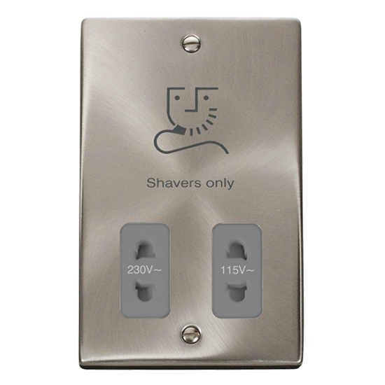 VPSC100GY Deco 115V/230V Dual Voltage Shaver Socke
