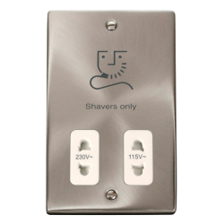 VPSC100WH Deco Dual Voltage Shaver Socket Outlet 1