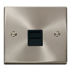 VPSC120BK Deco Single Telephone Socket Outlet Mast