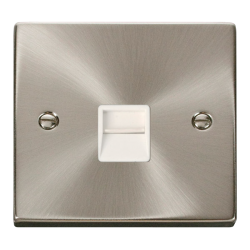 VPSC120WH Deco Single Telephone Socket Outlet Mast
