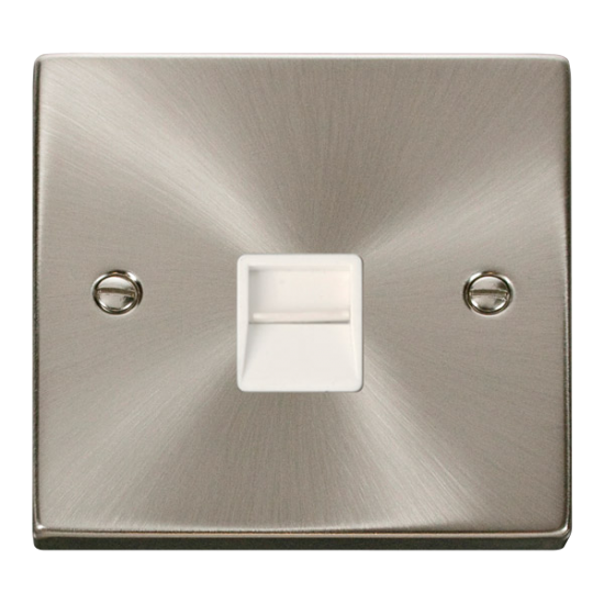VPSC120WH Deco Single Telephone Socket Outlet Mast