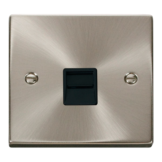 VPSC125BK Deco Single Telephone Socket Outlet Seco