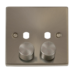 VPSC152PL Deco 2 Gang Single Dimmer Plate & Knobs