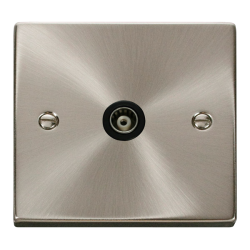 VPSC158BK Deco Single Isolated Coaxial Socket Outl