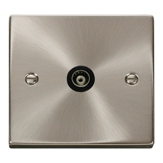 VPSC158BK Deco Single Isolated Coaxial Socket Outl