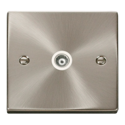 VPSC158WH Deco Single Isolated Coaxial Socket Outl