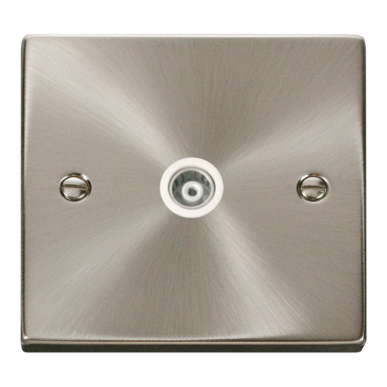 VPSC158WH Deco Single Isolated Coaxial Socket Outl