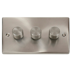 VPSC163 Deco VPSC 3GANG 2WAY 100W LED DIMMER SWITC
