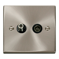 VPSC170BK Deco 1 Gang Satellite & Coaxial Socket O