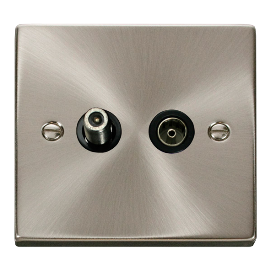 VPSC170BK Deco 1 Gang Satellite & Coaxial Socket O