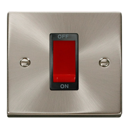 VPSC200BK Deco 1 Gang 45A DP Switch - Black
