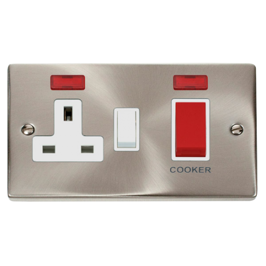 VPSC205WH Deco 45A DP Switch + 13A Switched Socket