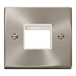 VPSC402WH Deco 1 Gang Plate Twin Aperture - White