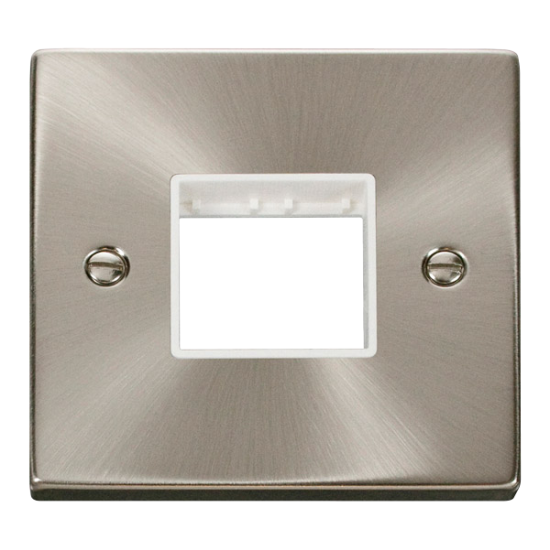VPSC402WH Deco 1 Gang Plate Twin Aperture - White