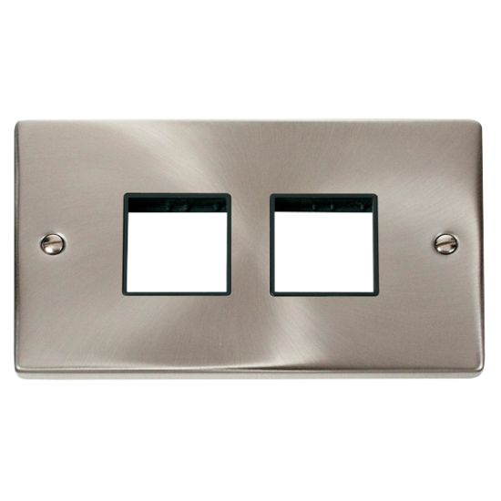 VPSC404BK Deco 2 Gang Plate (2 x 2) Aperture - Bla