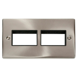 VPSC406BK Deco 2 Gang Plate (3 x 3) Aperture - Bla