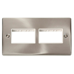 VPSC406WH Deco 2 Gang Plate (3 x 3) Aperture - Whi