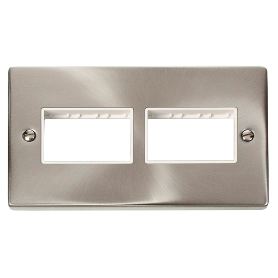 VPSC406WH Deco 2 Gang Plate (3 x 3) Aperture - Whi