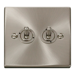 VPSC422 Deco 2 Gang 2 Way 10AX Toggle Switch