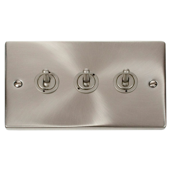 VPSC423 Deco 3 Gang 2 Way 10AX Toggle Switch