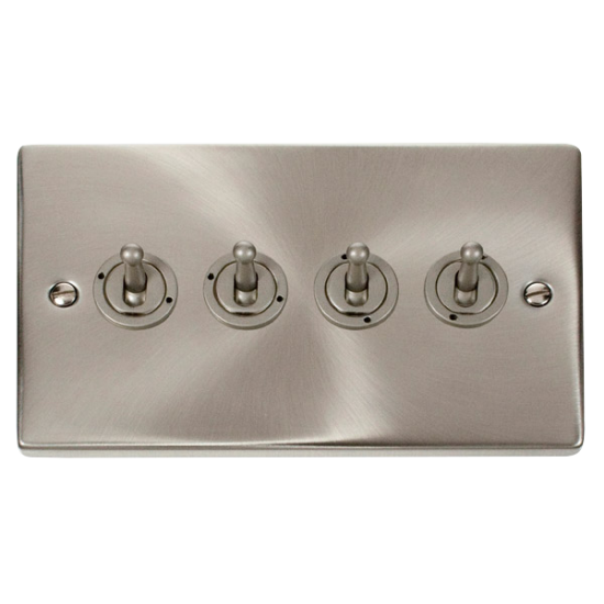 VPSC424 Deco 4 Gang 2 Way 10AX Toggle Switch