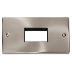 VPSC432BK Deco Double Minigrid Plate Triple Apertu