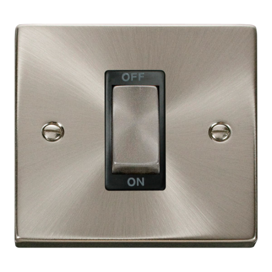 VPSC500BK Deco Ingot 1 Gang 45A DP Switch - Black