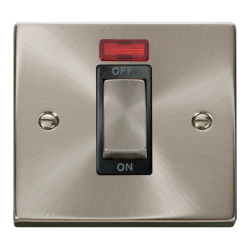 VPSC501BK Deco Ingot 1 Gang 45A DP Switch With Neo