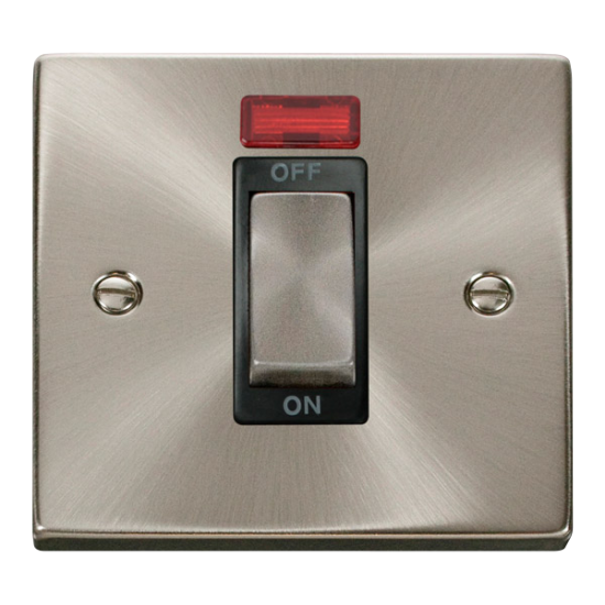 VPSC501BK Deco Ingot 1 Gang 45A DP Switch With Neo