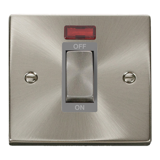 VPSC501GY Deco 50A Ingot 1 Gang Double Pole Plate