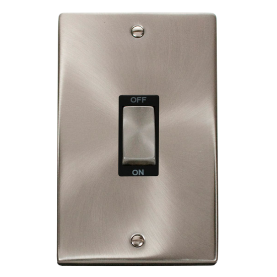 VPSC502BK Deco Ingot 2 Gang 45A DP Switch - Black