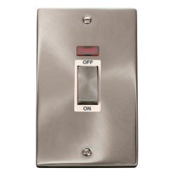 VPSC503WH Deco Ingot 2 Gang 45A DP Switch With Neo