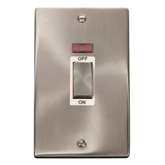 VPSC503WH Deco Ingot 2 Gang 45A DP Switch With Neo