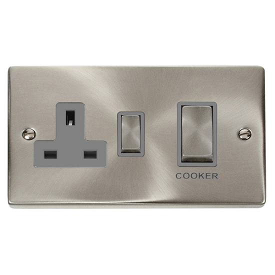 VPSC504GY Deco 50A Ingot 2 Gang Double Pole Switch