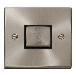 VPSC520BK Deco 10A 1 Gang 'Ingot' 3 Pole Fan Isola