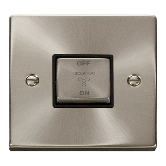 VPSC520BK Deco 10A 1 Gang 'Ingot' 3 Pole Fan Isola