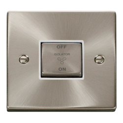 VPSC520WH Deco 10A 1 Gang 'Ingot' 3 Pole Fan Isola