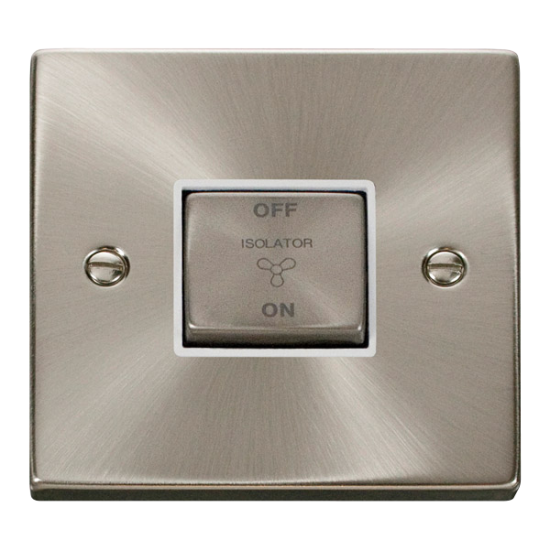 VPSC520WH Deco 10A 1 Gang 'Ingot' 3 Pole Fan Isola
