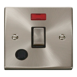 VPSC523BK Deco 20A 1 Gang DP 'Ingot' Switch With F
