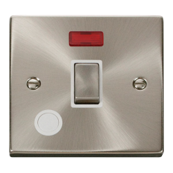 VPSC523WH Deco 20A 1 Gang DP 'Ingot' Switch With F