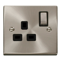 VPSC535BK Deco 1 Gang 13A DP 'Ingot' Switched Sock