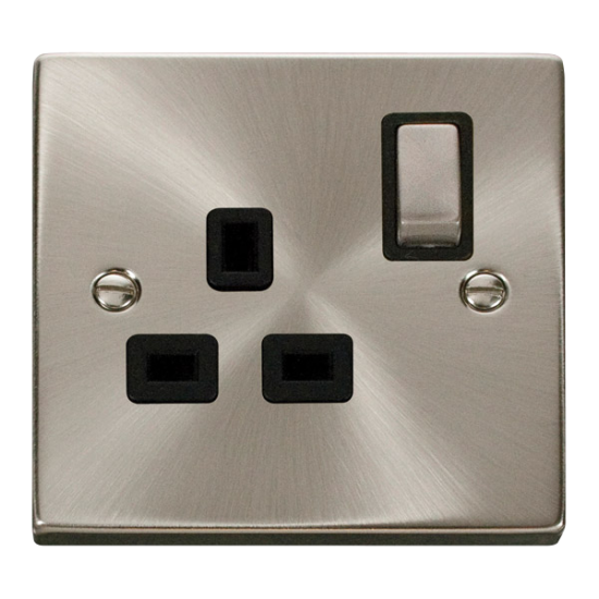 VPSC535BK Deco 1 Gang 13A DP 'Ingot' Switched Sock