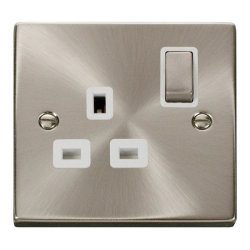 VPSC535WH Deco 1 Gang 13A DP 'Ingot' Switched Sock