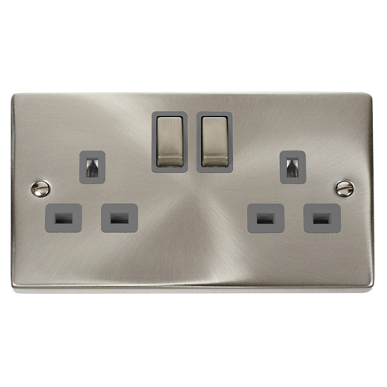 VPSC536GY Deco 13A Ingot 2 Gang Double Pole Switch